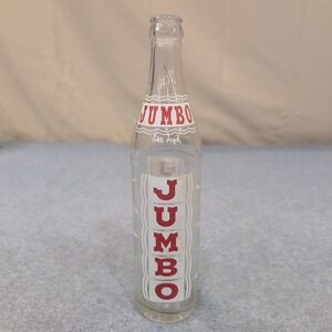 Vintage Jumbo One Pint Soda Bottle Clear Glass Collectible Advertising